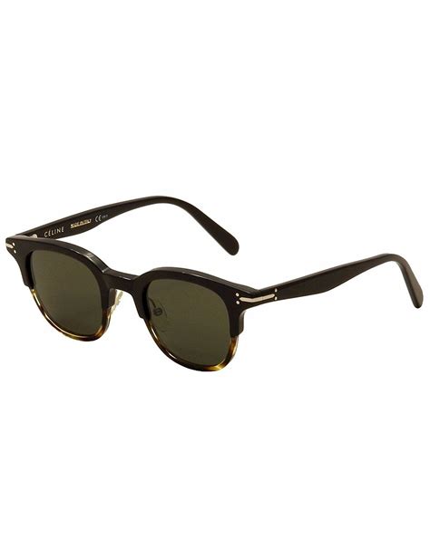 celine 41394 s black havana round sunglasses|WOMEN'S LUXURY BLACK SUNGLASSES .